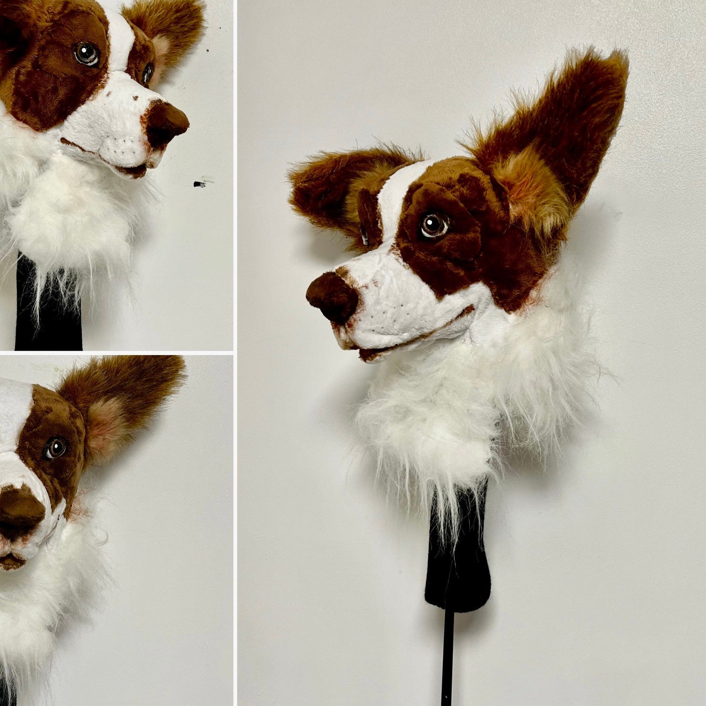Custom Border Collie Golf Headcover – Personalized Pet Portrait Golf Gift