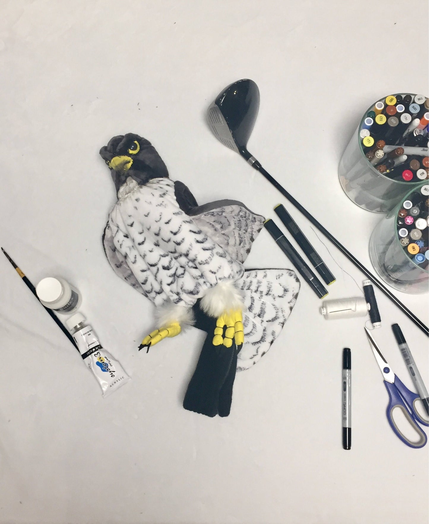 Perigrine Falcon Golf driver headcover, Unique Golfer gift, premium club protection