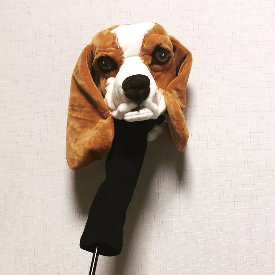 Golf Club Headcover, Beagle, Custom Dog Portrait, Golf Gift