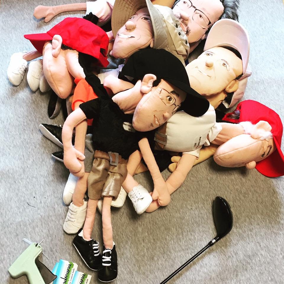 Golf club headcover - Custom made body portrait- Fathers DAY  GOLF  gift