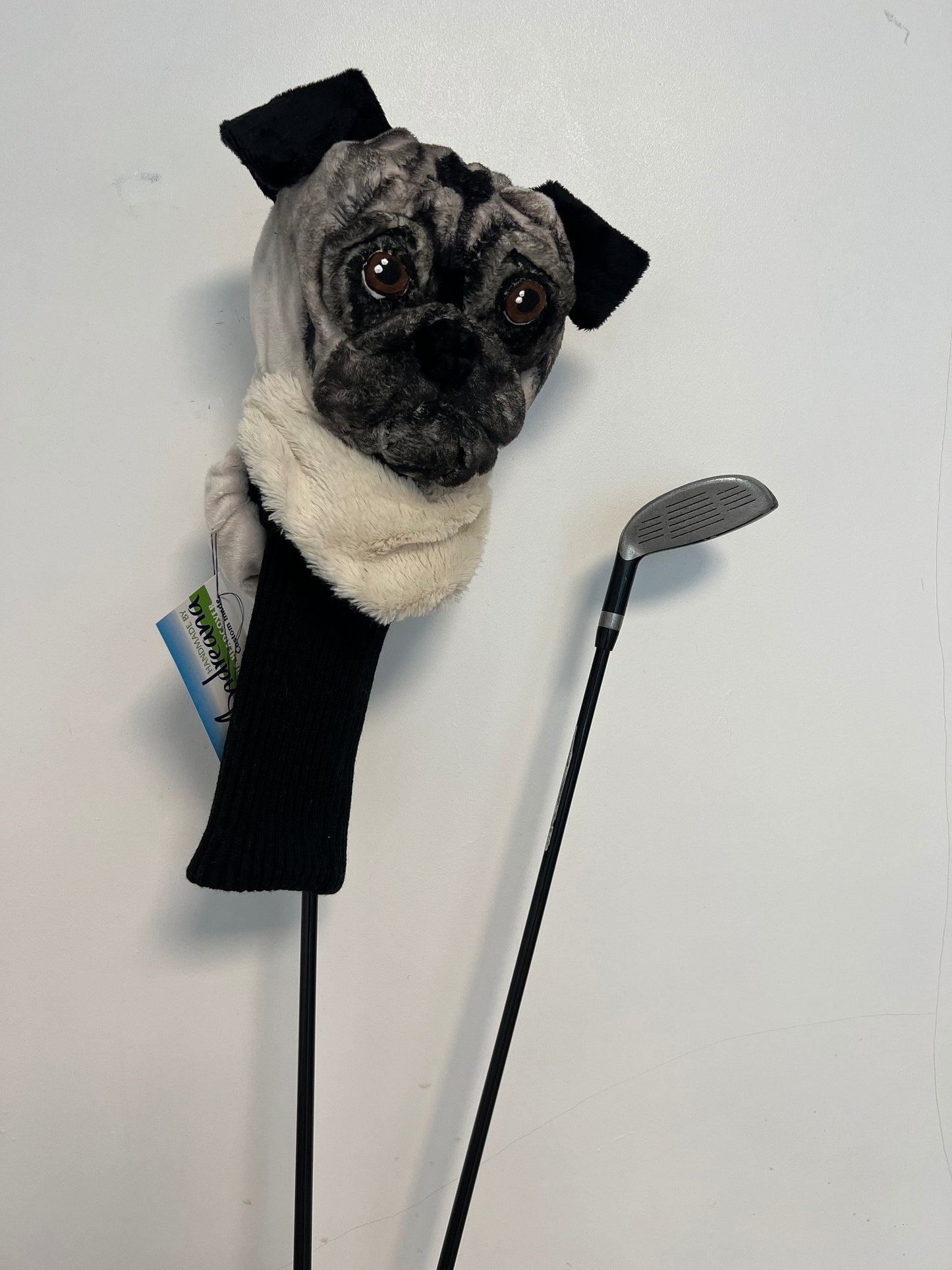 Custom Pug Golf Headcover from Your Photo, Handmade Dog Portrait Driver Cover