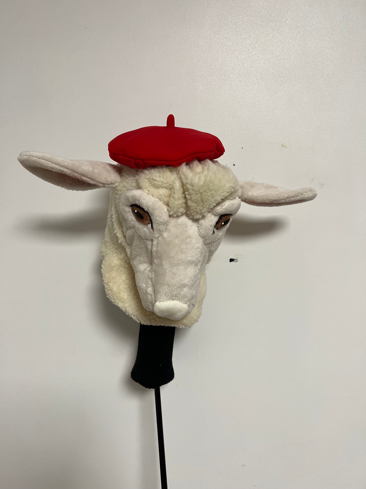 Sheep Golf Club Headcover , Handmade Lamb Driver Cover, Unique Golf Gift for Men- Novelty Golf Headcover, Golf Puppets in a Bag