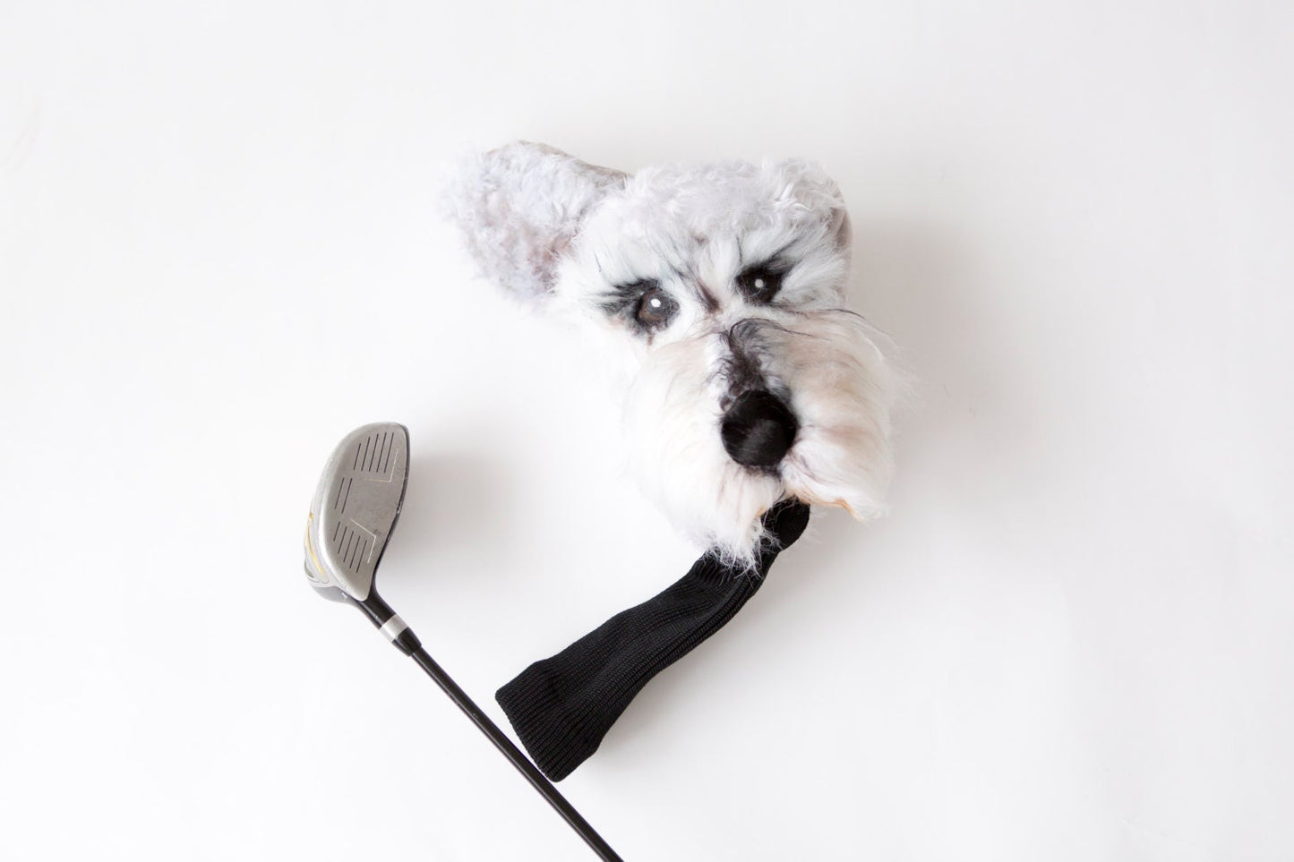 Schnauzer Golf club headcover ,Custom  DOG portrait   ,golfer gift