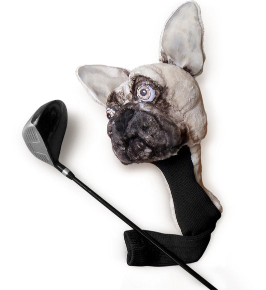 Custom French Bulldog Golf Headcover – Personalised Dog Portrait Golf Club Cover – Unique Gift for Dog Lovers