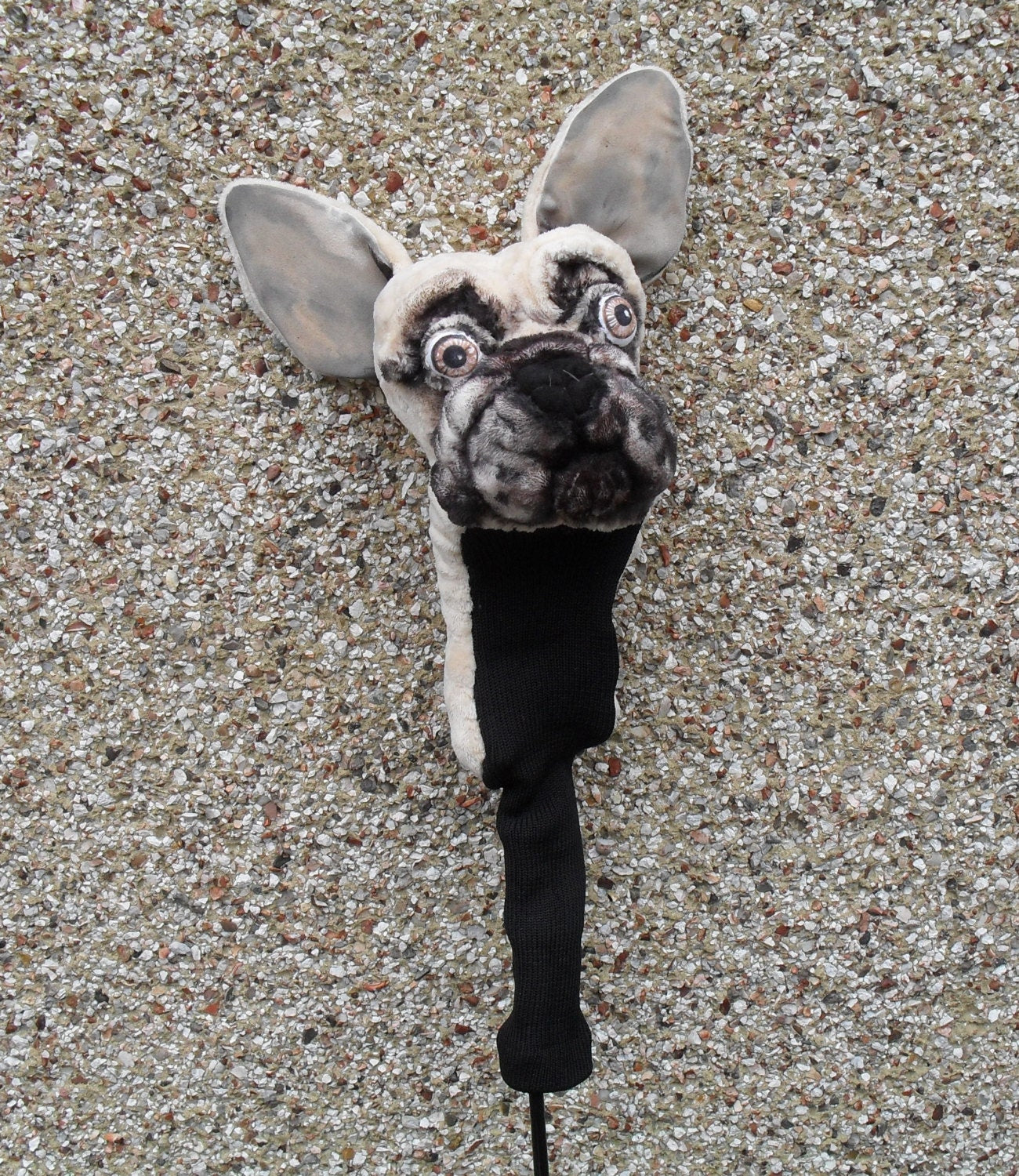 Custom French Bulldog Golf Headcover – Personalised Dog Portrait Golf Club Cover – Unique Gift for Dog Lovers