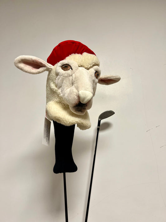 Sheep Golf Club Headcover , Handmade Lamb Driver Cover, Unique Golf Gift for Men- Novelty Golf Headcover, Golf Puppets in a Bag