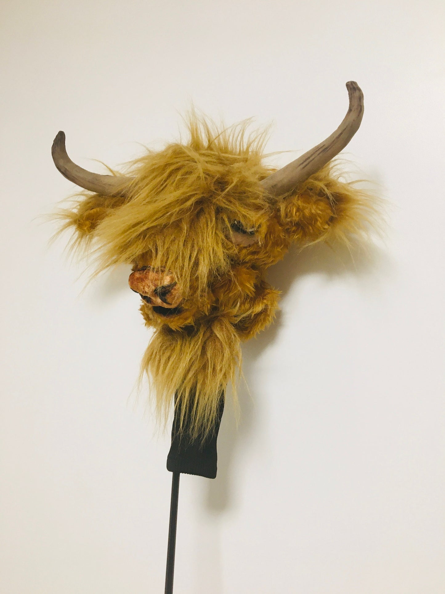 Handcrafted Highland Cow Golf Headcover –  Realistic , Made-to-Order Golf Gif