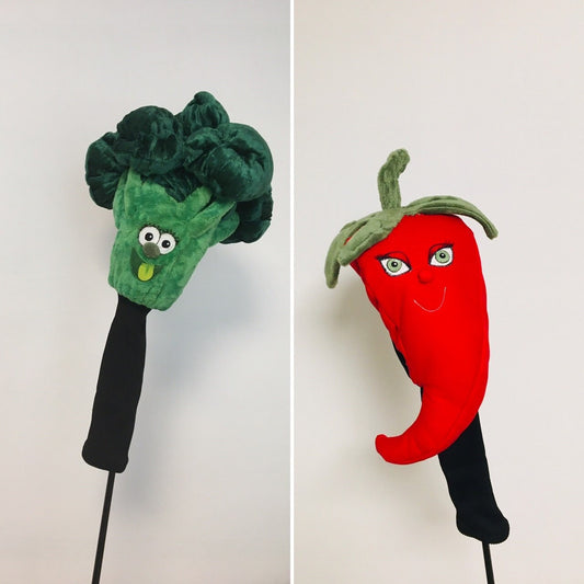 Vegetable Golf Club Headcover – Broccoli, Pepper & Custom Designs