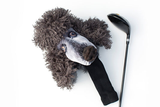 Custom Poodle Golf Club Headcover, Handcrafted Dog Portrait Driver Cover