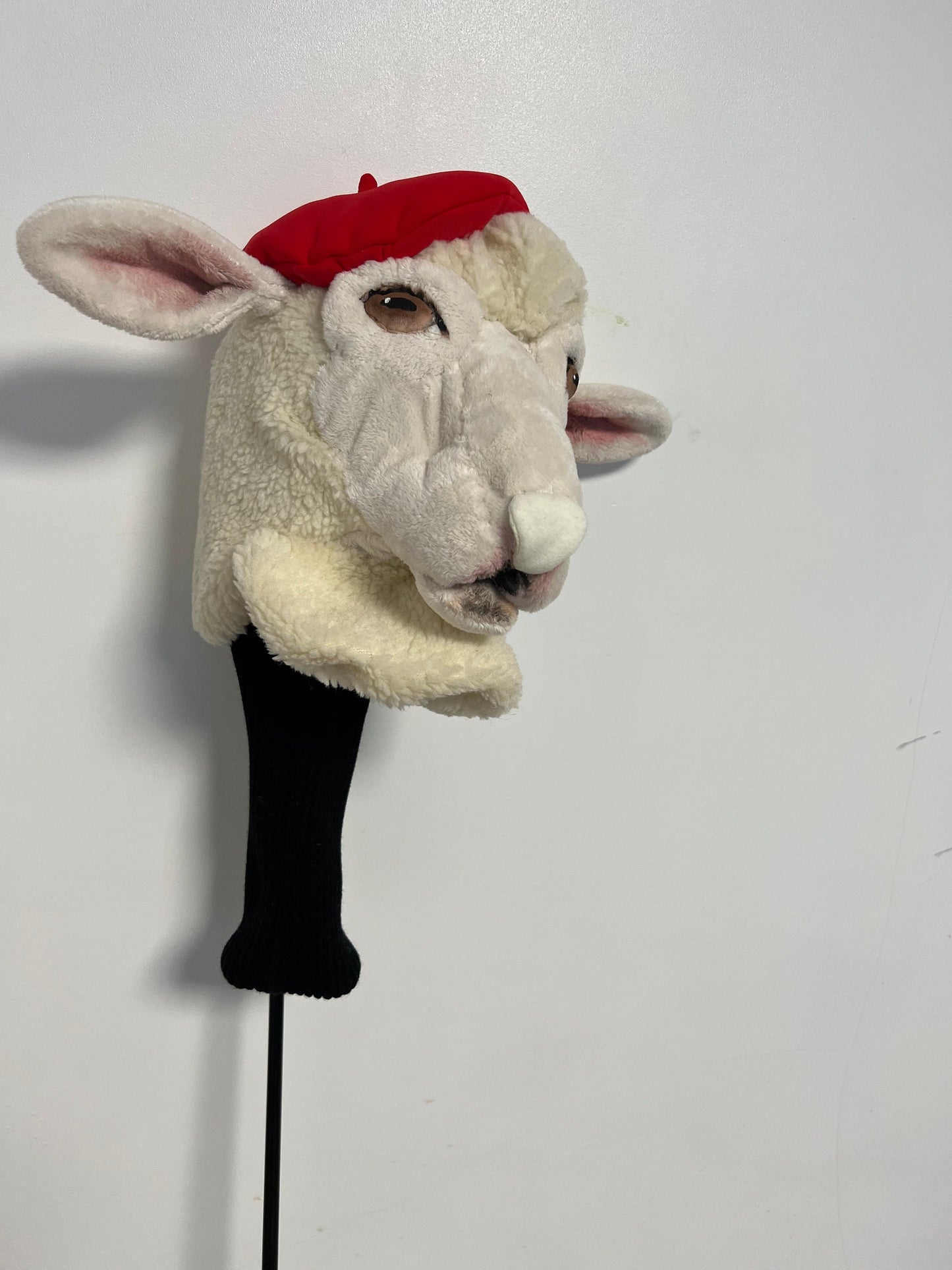 Sheep Golf Club Headcover , Handmade Lamb Driver Cover, Unique Golf Gift for Men- Novelty Golf Headcover, Golf Puppets in a Bag