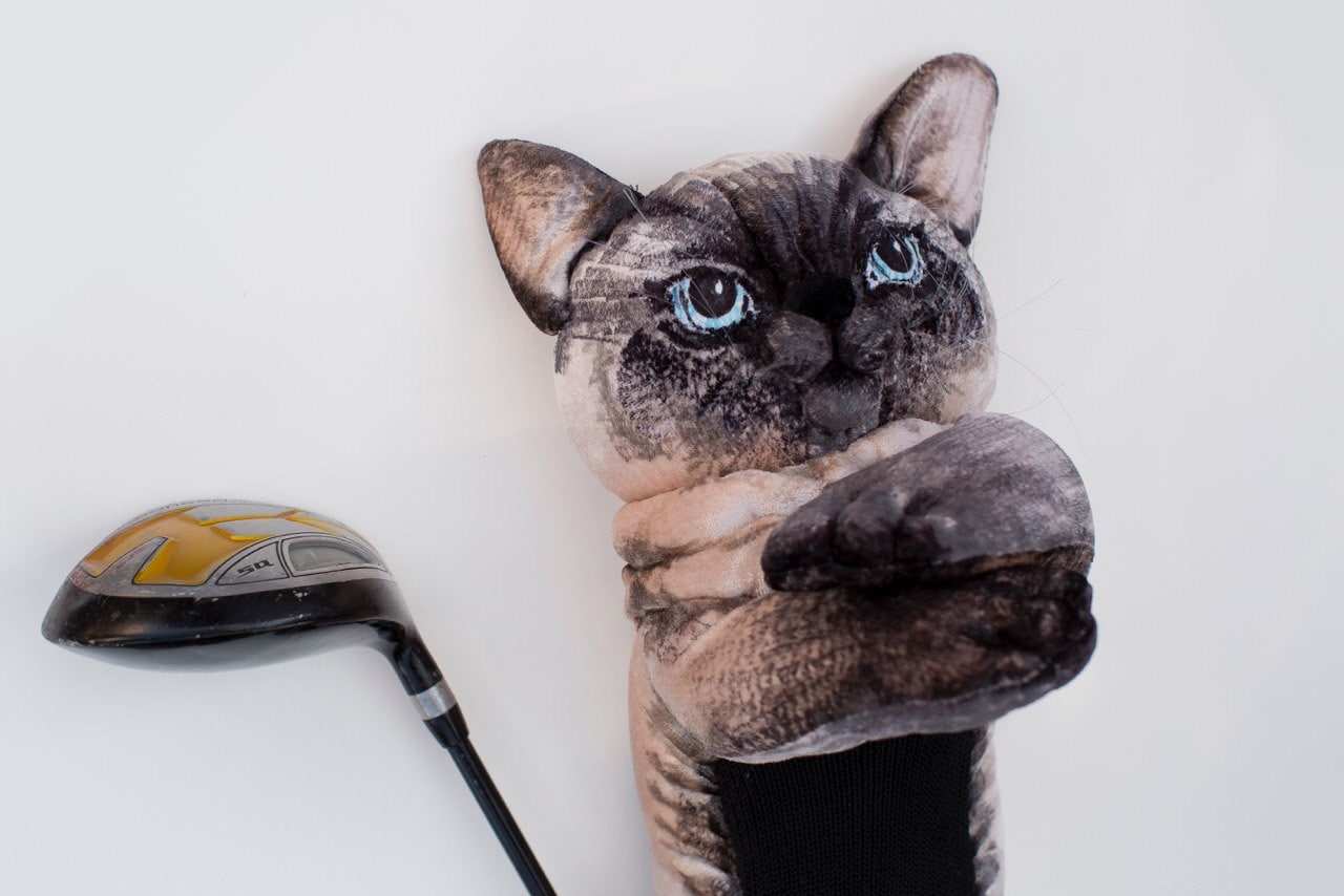 Custom Cat Portrait Golf Club Headcover – All Breeds Welcome