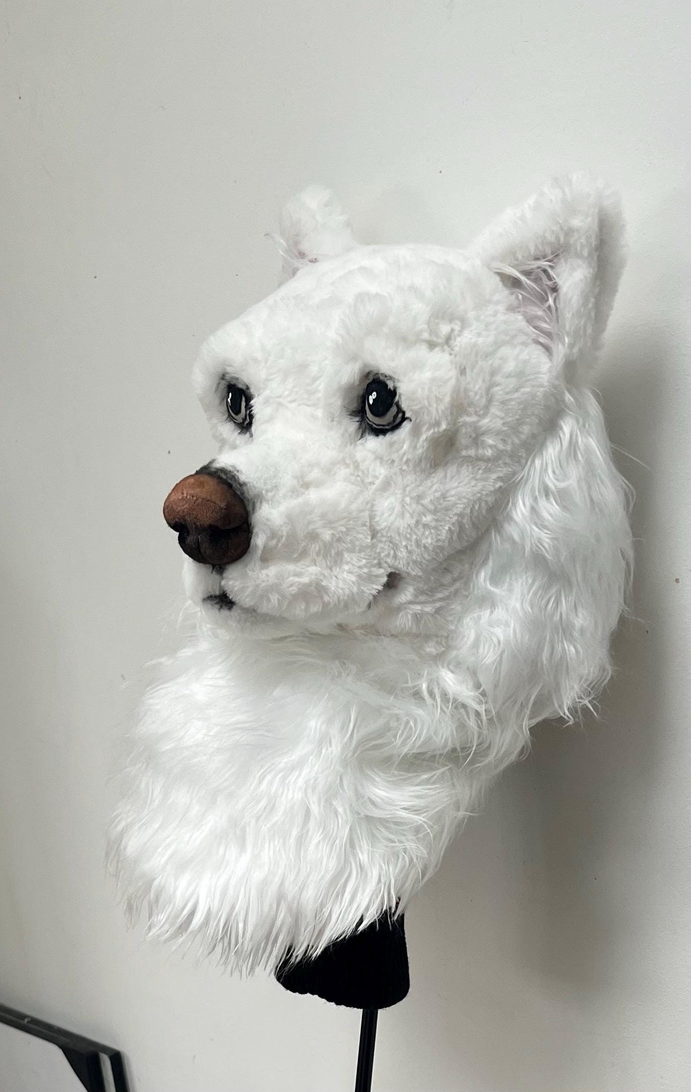 Custom dog Portrait Golf Club Headcover-Samoyed, Golf Gift for Dad