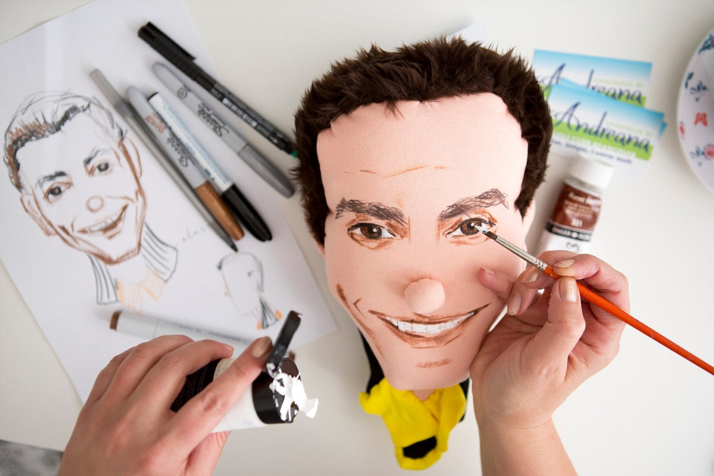 Custom Portrait Caricature Golf Club Headcover: Personalized Golfer Gift