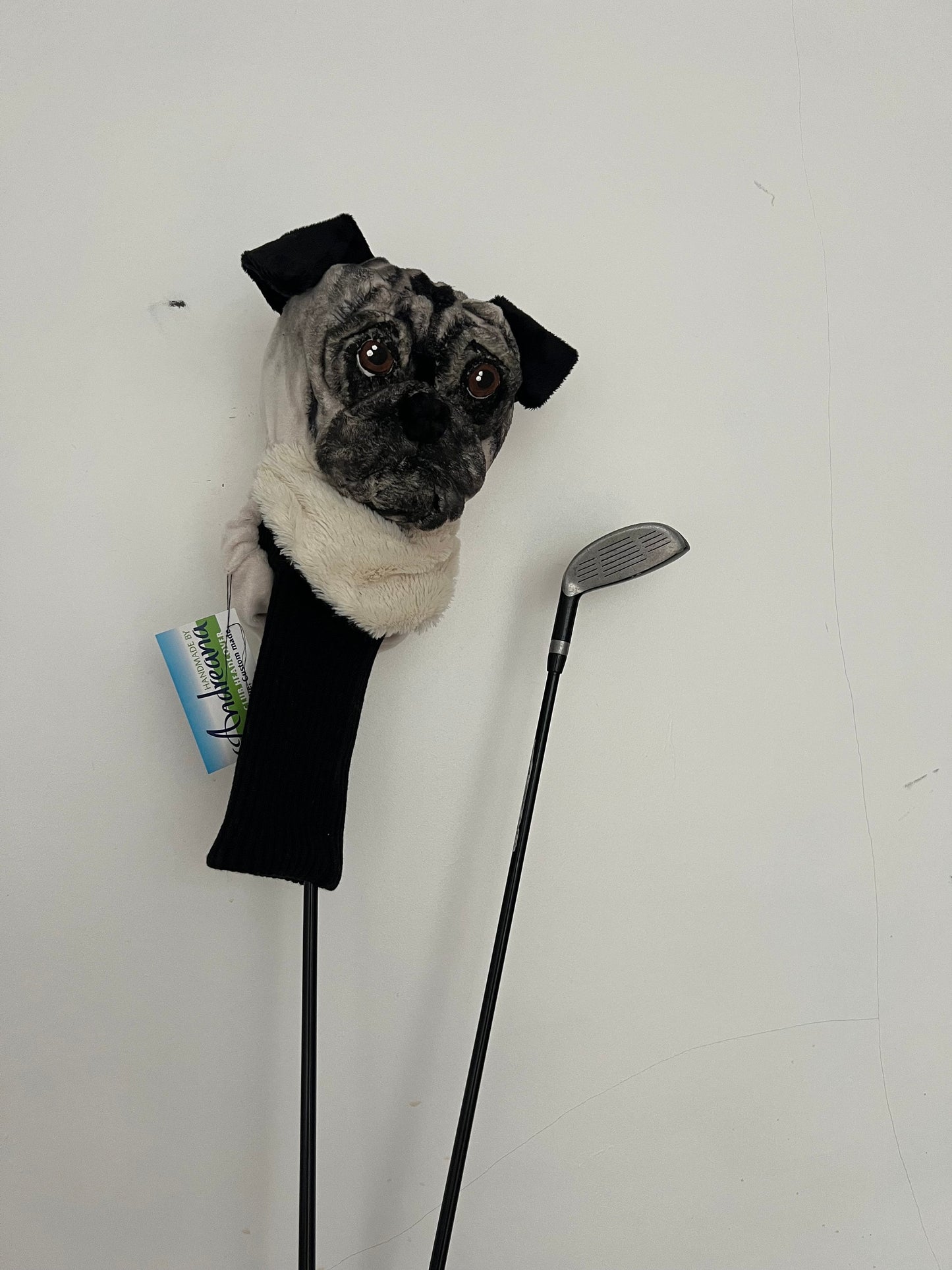 Custom Pug Golf Headcover from Your Photo, Handmade Dog Portrait Driver Cover
