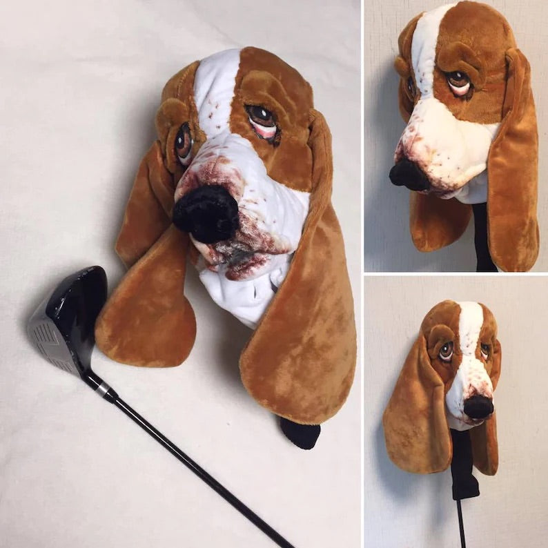 Custom Basset Hound Golf Headcover-Personalised Dog Father’s Day Golf Gift