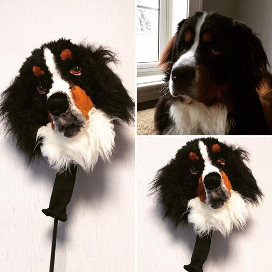 Custom Golf Club headcover , Bernese Mountain Dog Portrait