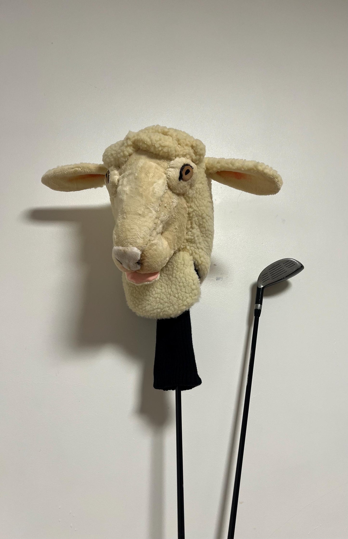Sheep Golf Club Headcover , Handmade Lamb Driver Cover, Unique Golf Gift for Men- Novelty Golf Headcover, Golf Puppets in a Bag