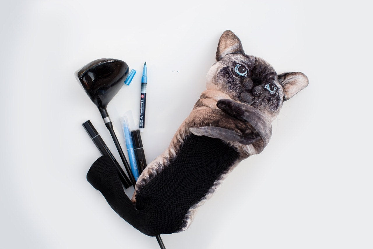 Custom Cat Portrait Golf Club Headcover – All Breeds Welcome
