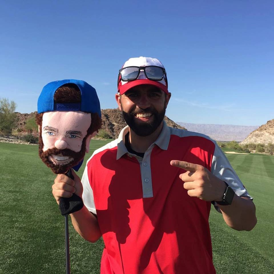 Custom Portrait Caricature Golf Club Headcover: Personalized Golfer Gift