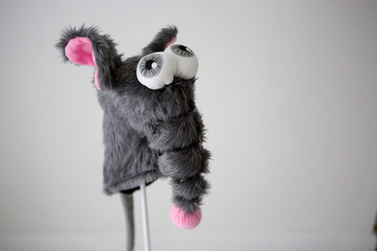 Rat Golf Headcover – Funny Mouse Golf Club Cover – Novelty Golfer Gift – Driver Head Cover