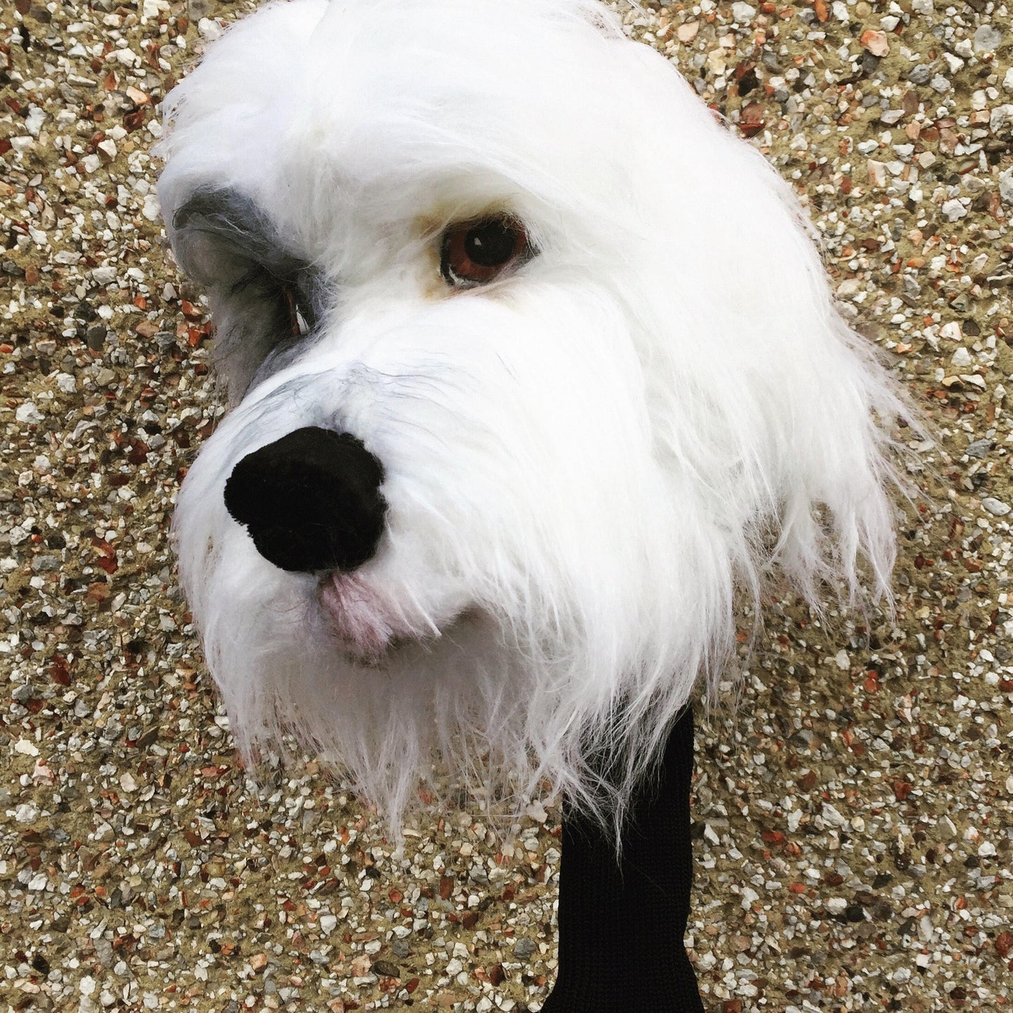 Custom Old English Sheepdog Golf Headcover – Handmade Dog Golf Club Cover from Your Pet Photo