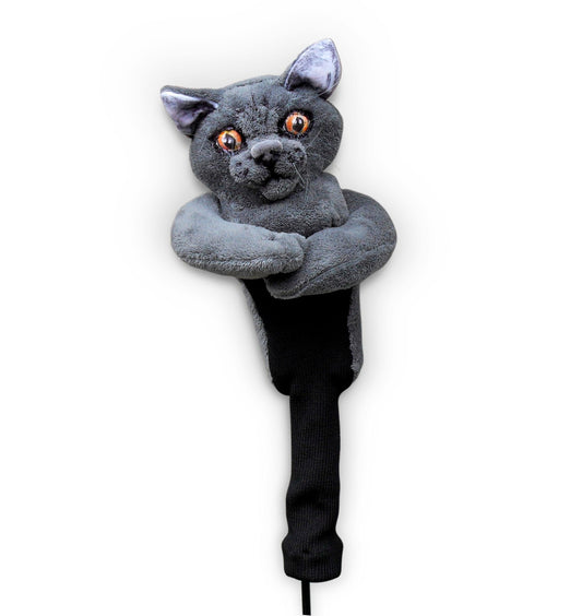 Custom British Shorthair Cat Golf Club Headcover- Handcrafted Pet Portrait Driver Cover