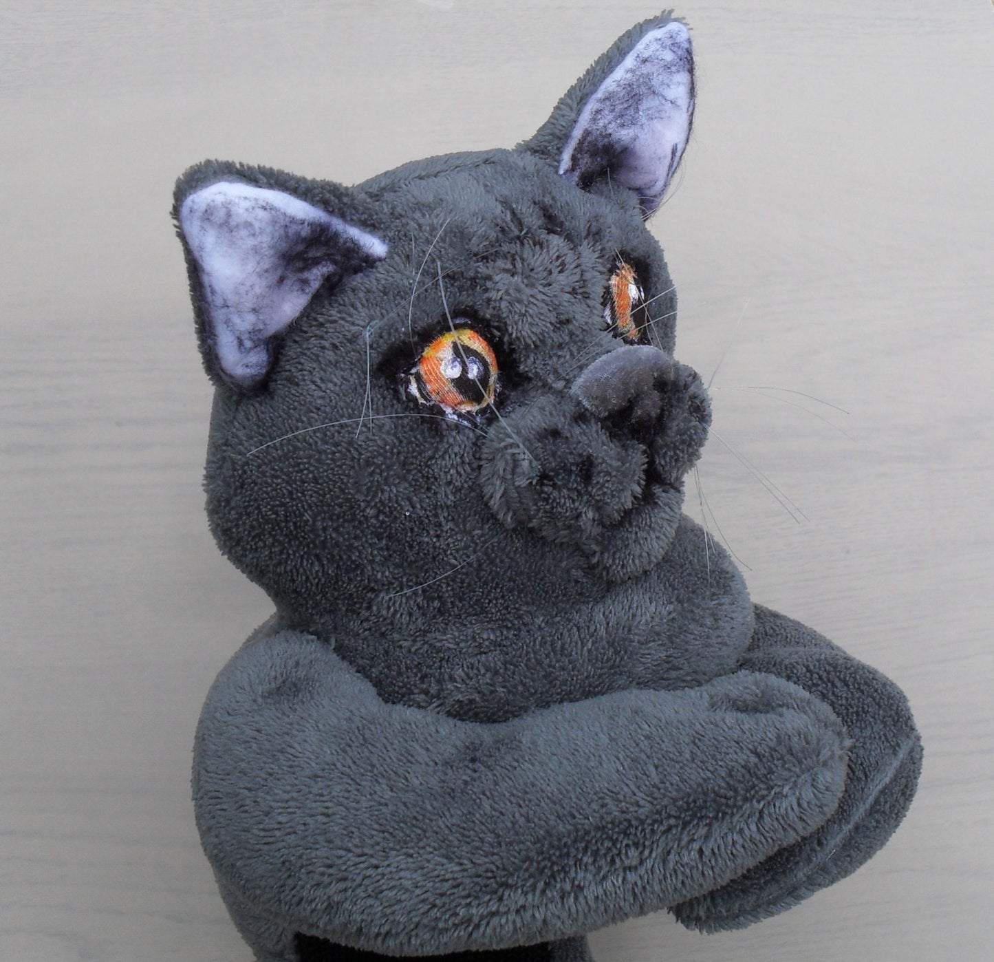 Custom British Shorthair Cat Golf Club Headcover- Handcrafted Pet Portrait Driver Cover