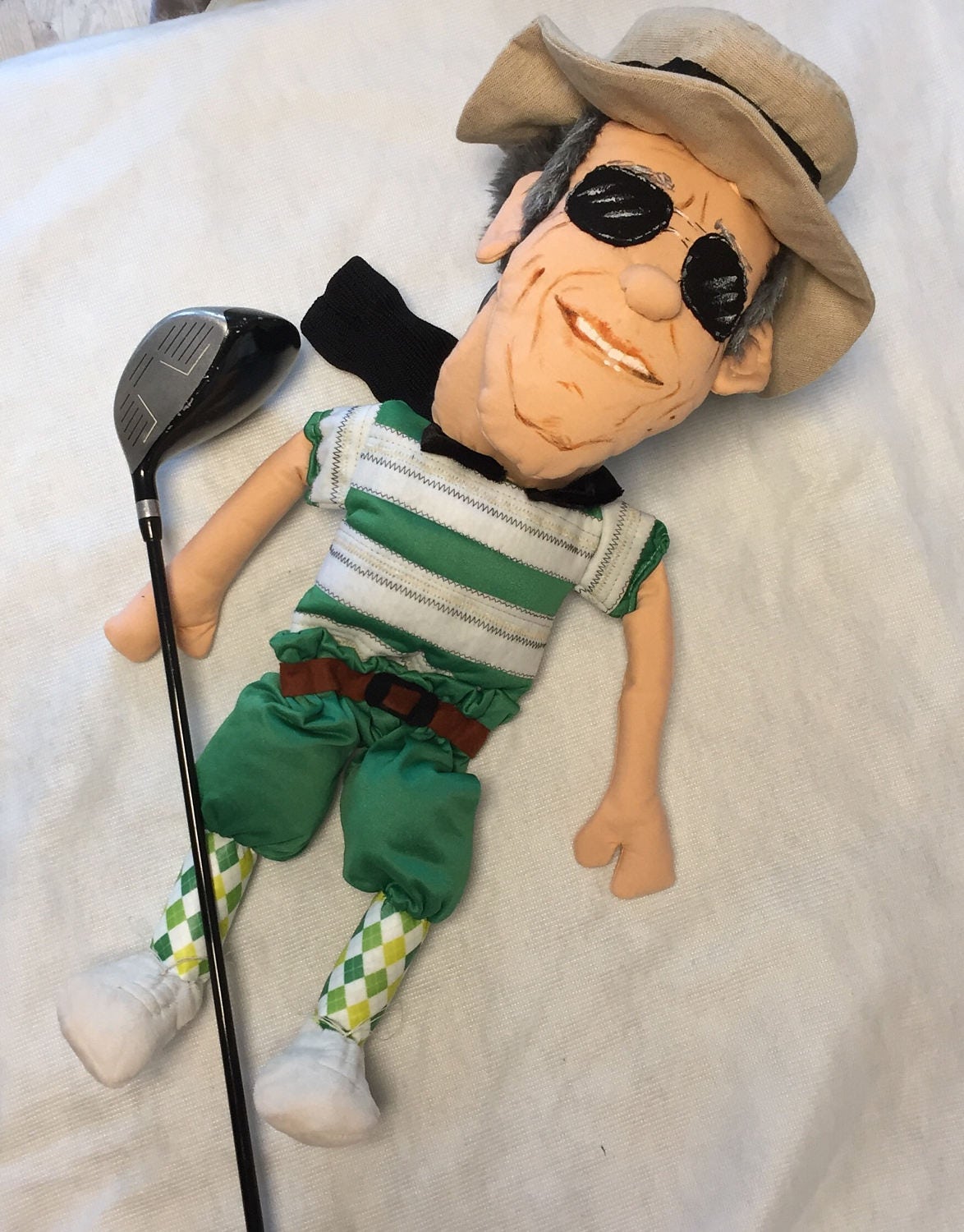 Golf club headcover - Custom made body portrait- Fathers DAY  GOLF  gift