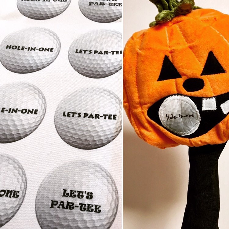 Halloween Pumpkin Golf Headcover, Funny Golf Club Cover, Novelty Golfer Gift, Driver Head Cover