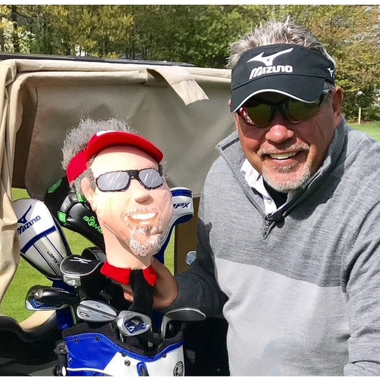 Custom Portrait Caricature Golf Club Headcover: Personalized Golfer Gift