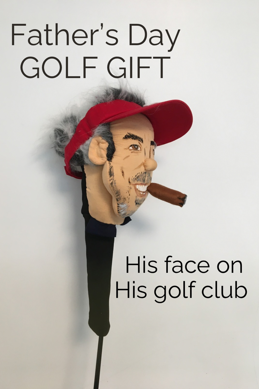 Custom Portrait Caricature Golf Club Headcover: Personalized Golfer Gift