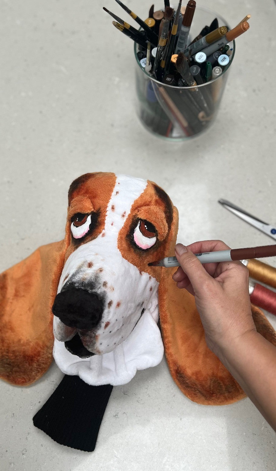 Custom Basset Hound Golf Headcover-Personalised Dog Father’s Day Golf Gift